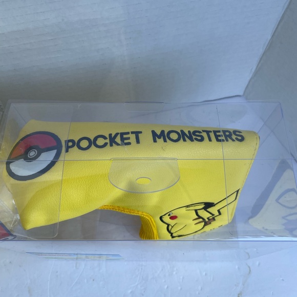 NEW Japan Pokemon Pikachu Yellow Golf Headcovers Putter Woods Hybrid - Set Of 2 - Picture 4 of 6